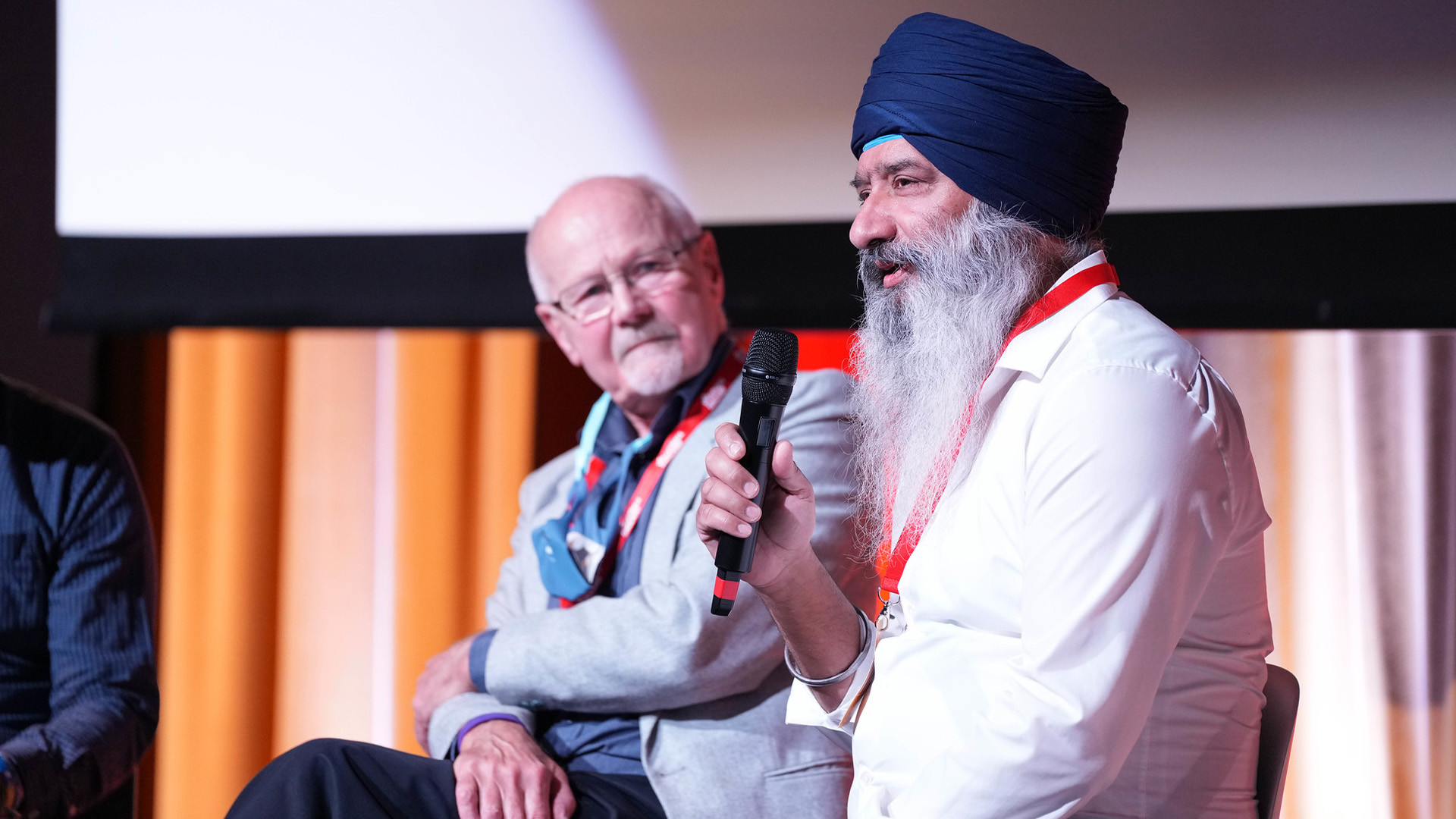 Geoff Allen with Rajinder Singh