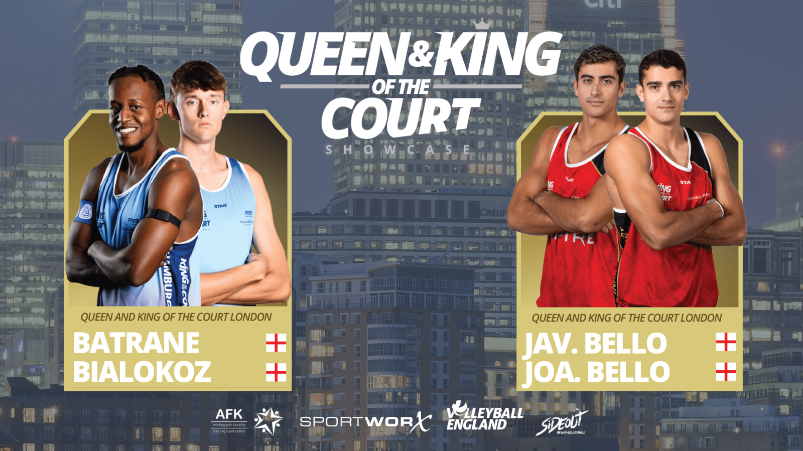 Bialokoz and Batrane to join Bellos at Queen and King of the Court in London