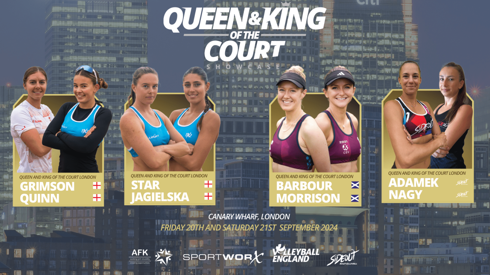 Remaining British women and SideOut guests confirmed for Queen and King of the Court London Showcase