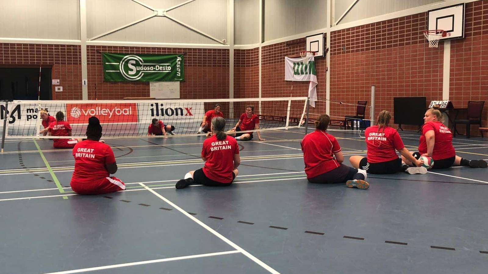 GB Sitting Volleyball Teams in action at the Dutch Tournament