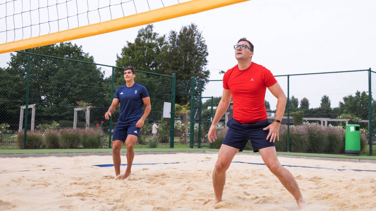 Javier Bello helps to celebrate court refurbishment in the capital