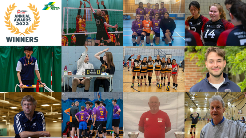 Winners of the 2022 Volleyball England Annual Awards in partnership with Huck Nets